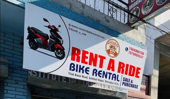 Rent A Ride storefront in Subhash Nagar